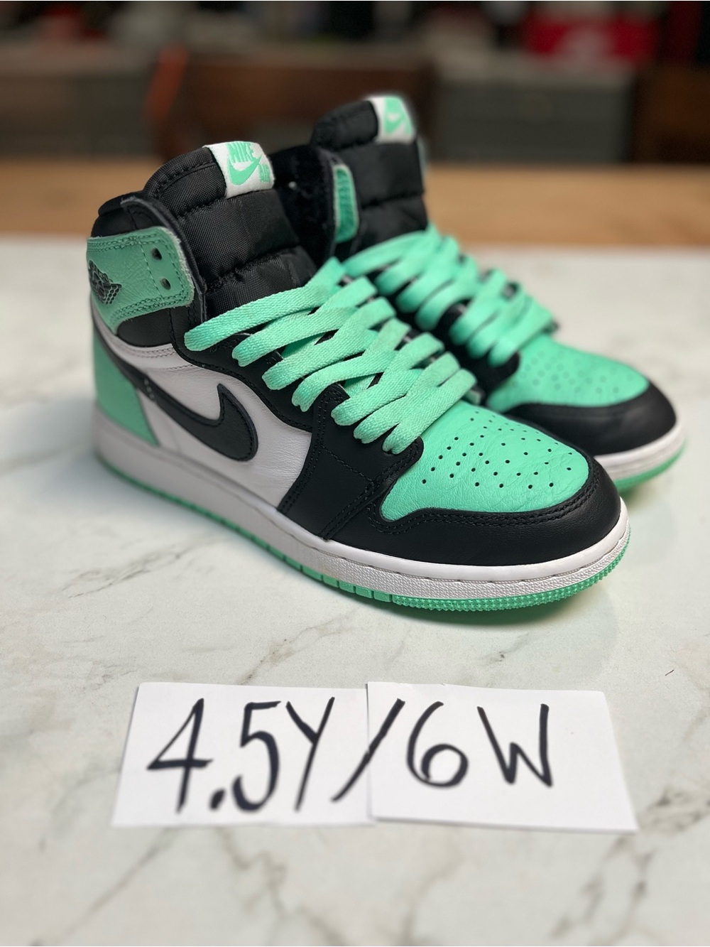 Nike Kids Air Jordan 1 High OG  - Mint Green/Black/White